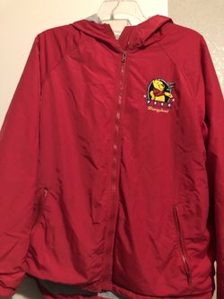 Disney Winnie The Pooh New Jacket XL With Hoodie That U Can Fold And Tuck From 2011 Never Worn