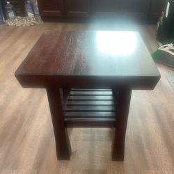 20x20 Inch Heavy Wood Side Table 20