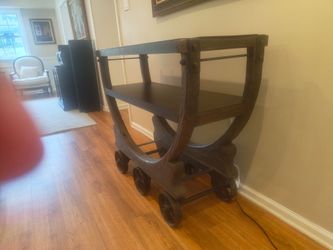 Restoration Hardware Authentic Rolling Cart Table