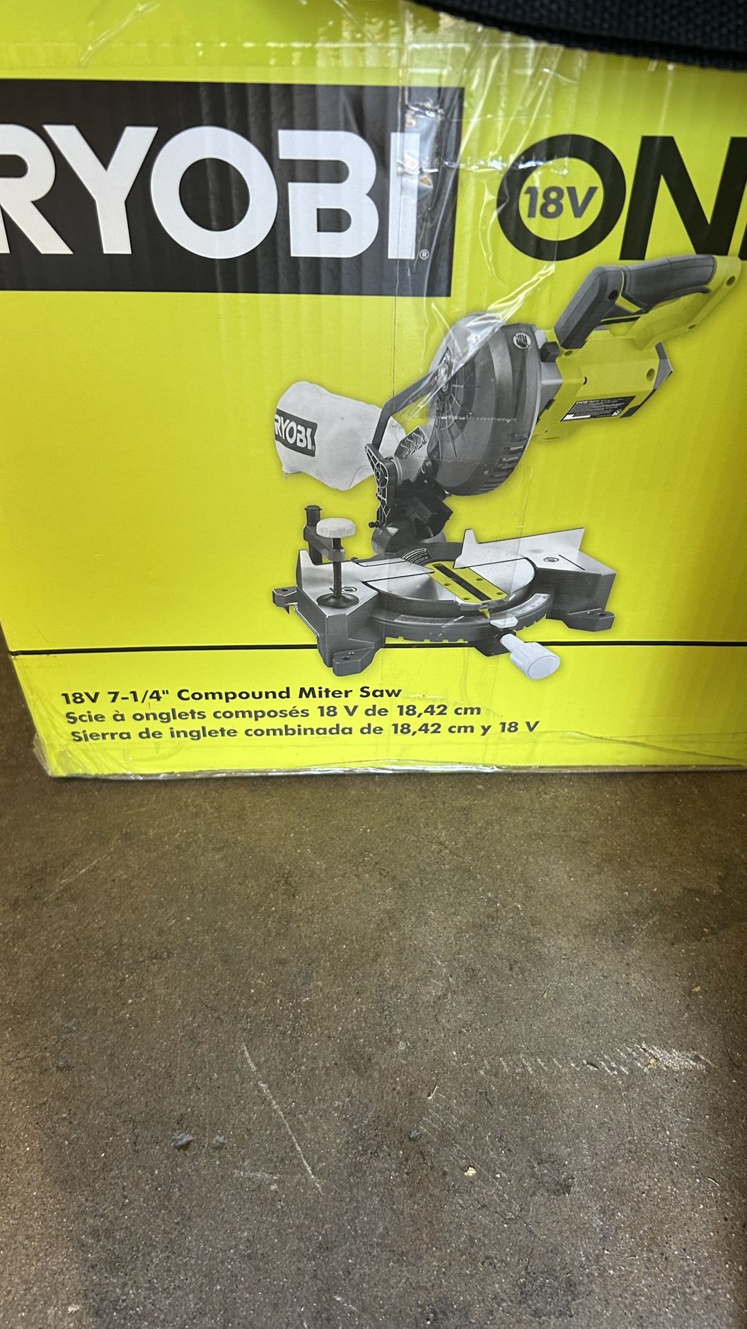 Ryobi miter saw 18 v 71/4