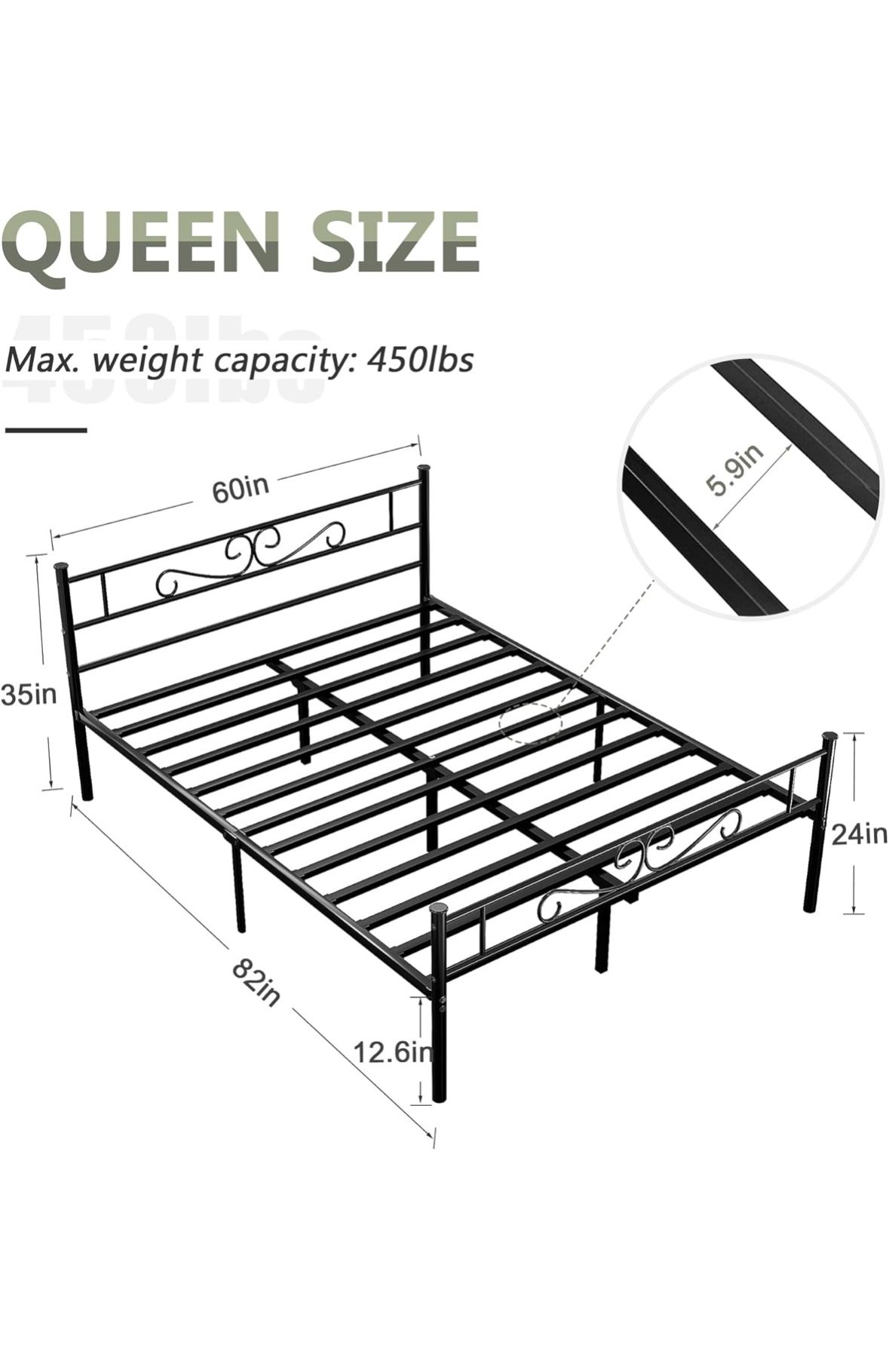 Queen Metal Bed Frame