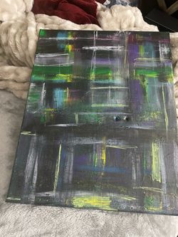 Original mixed bear media collection: Abstract Canvas Painting