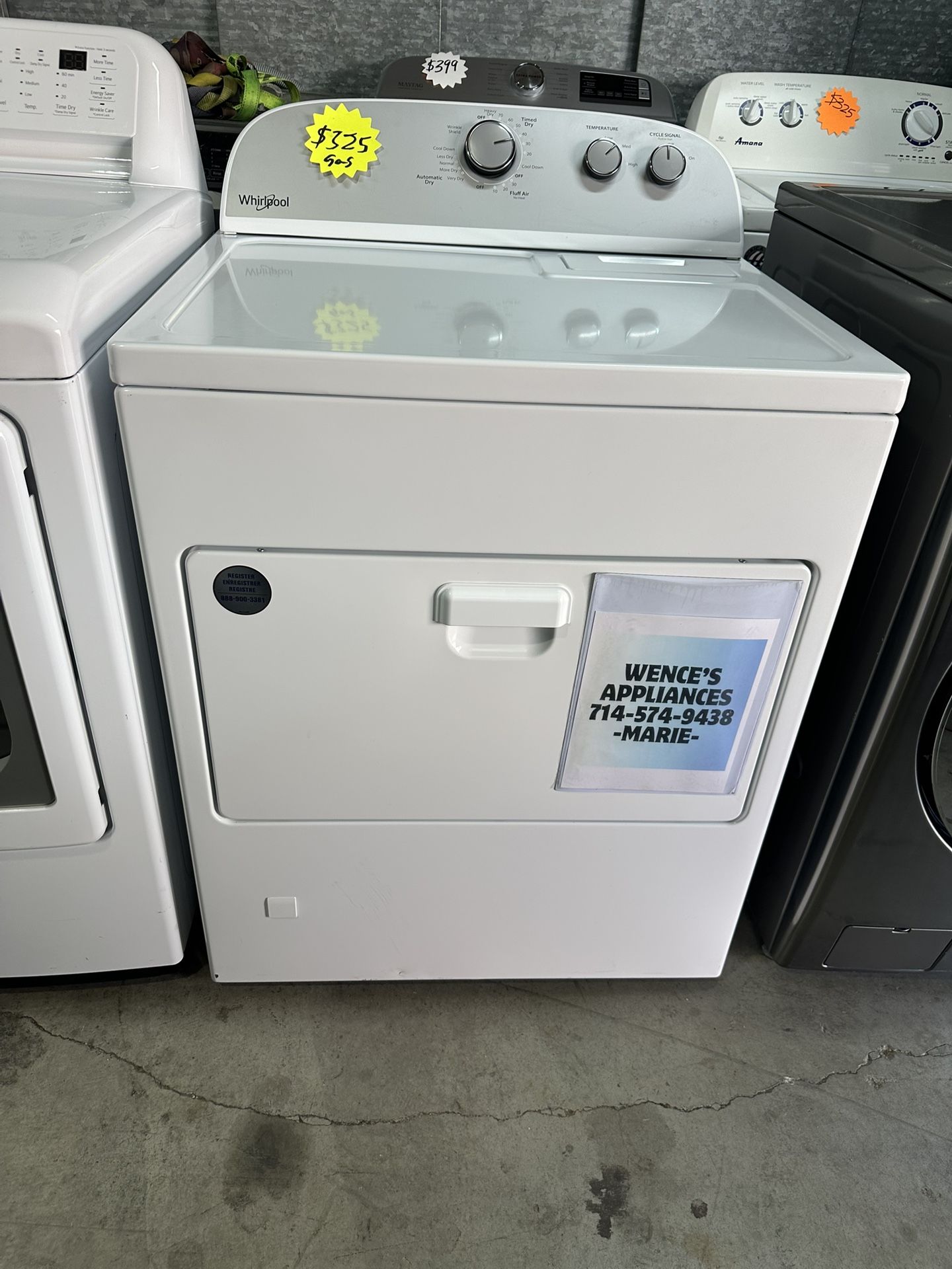WHIRLPOOL GAS DRYER IN WHITE 