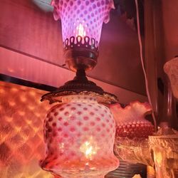 Fenton Honeycomb Antique Lamp 3 Way