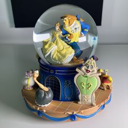 Disney Beauty and the Beast Musical Snow Globe – Rotating Figures w/ COA