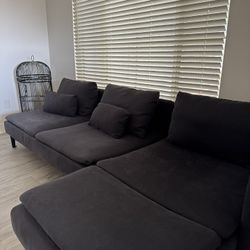 Dark Gray L- Shaped Sofa