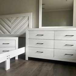 Full or Queen Size Bed With Dresser & Mirror and Night Stand  — all for just $698! 