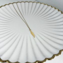 $10 for (1) Gold Feather Stainless Steel Chain Necklace
