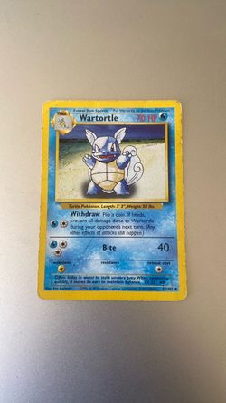 (Vintage) Wartortle Pokémon card