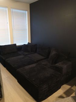 Black Boneless Couch For Sale!