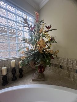 big Beautiful Vase with plant and decore