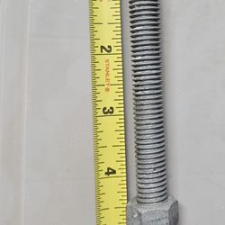 Twelve 5" Long Galvanized Carriage Bolts