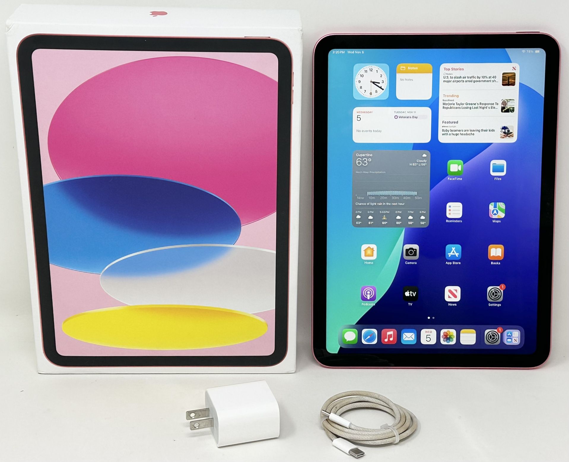 2025 Apple MD4E4LL/A 11" iPad A16 Chip 128GB, Wi-Fi Only, Pink Tablet