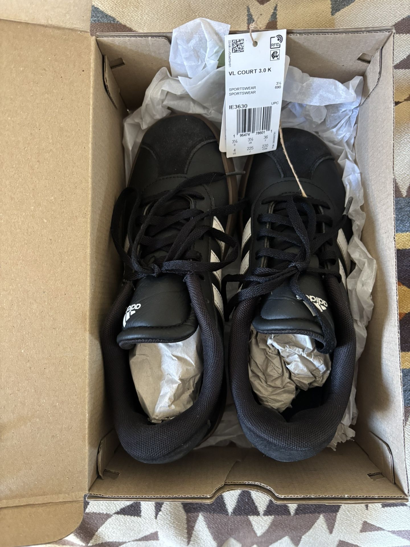 Adidas VL Court Size 4 - Lightly Used, In Box