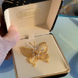 Monet Butterfly Brooch 