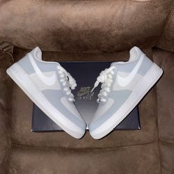 Nike Air Force 1 Patent Leather Wolf Grey/Vast Grey