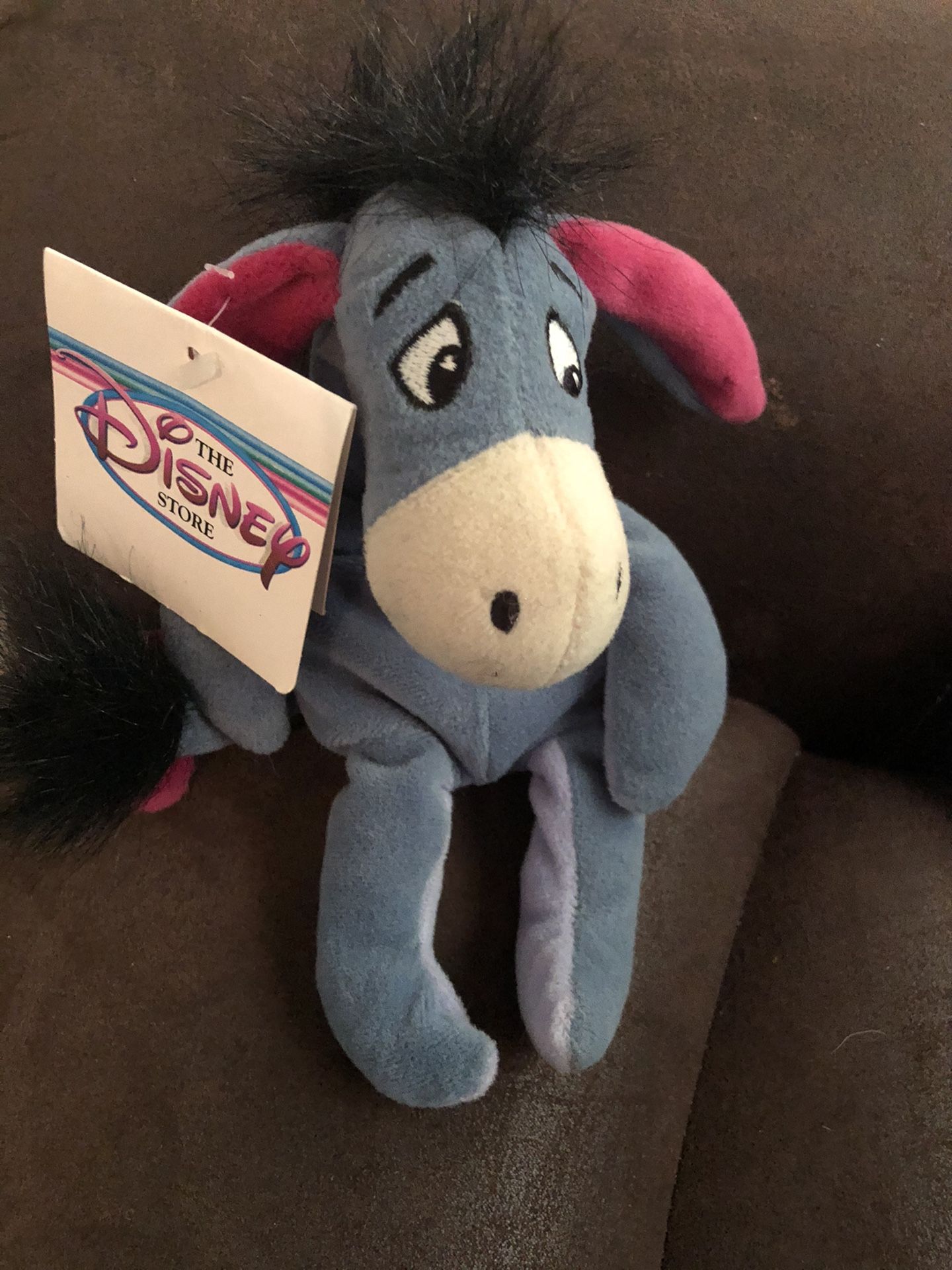 NEW Disney Mini Bean Bag EEYORE 9" From Winni The Pooh Plush - MWMT