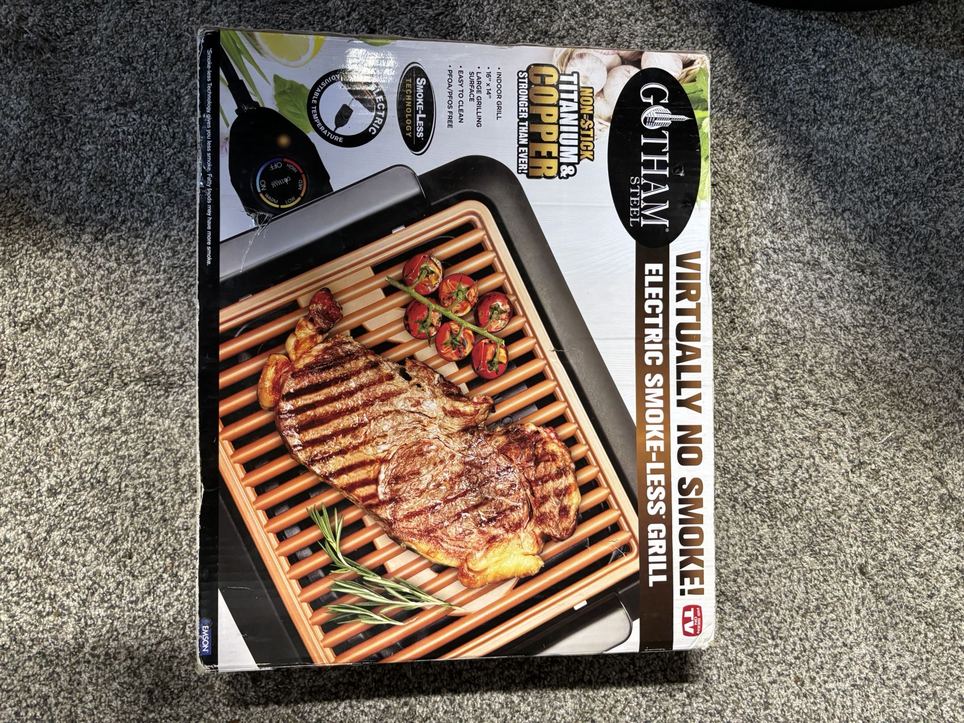 New In-Box Gotham Smokeless Grill – As Seen on TV