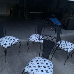 LV Louis Vuitton Dining Chair Set Of 4