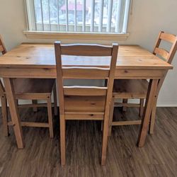 IKEA wooden Kitchen Table Set