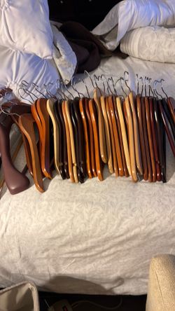 Wood clothes hangers (10) for $5 in yucaipa