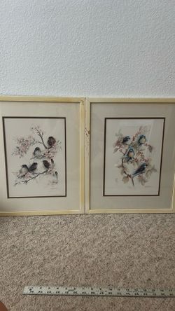 Bird Prints Framed Set of 2