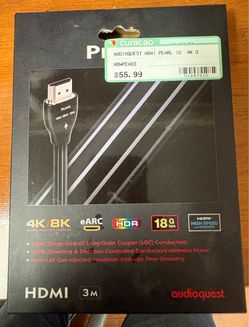 AudioQuest Pearl 10 4K U HDMI Cable 3m New in Box
