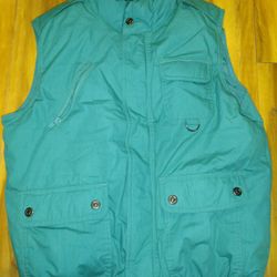 Green Puffer Vest Size Large