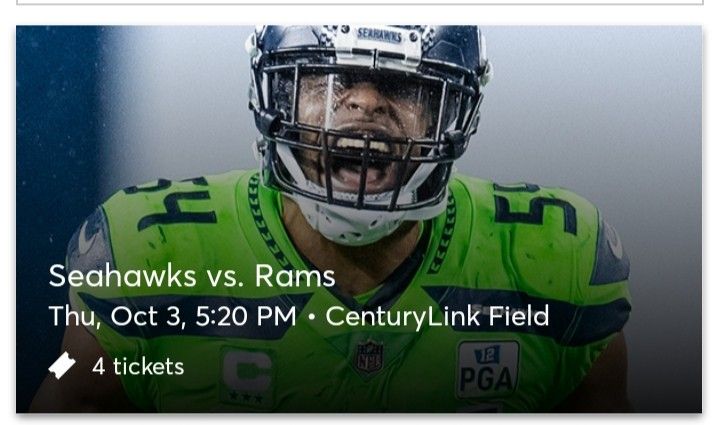 THURSDAY NIGHT FOOTBALL SEAHAWKS VS. RAMS