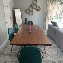 Wooden dining table