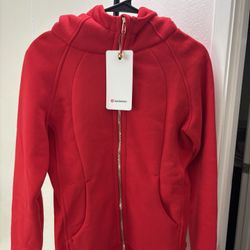 Red Lululemon Scuba Hoodie