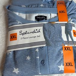 Splendid 2 Piece lounge Set Joggers Crew. SZ XXL. NWT
