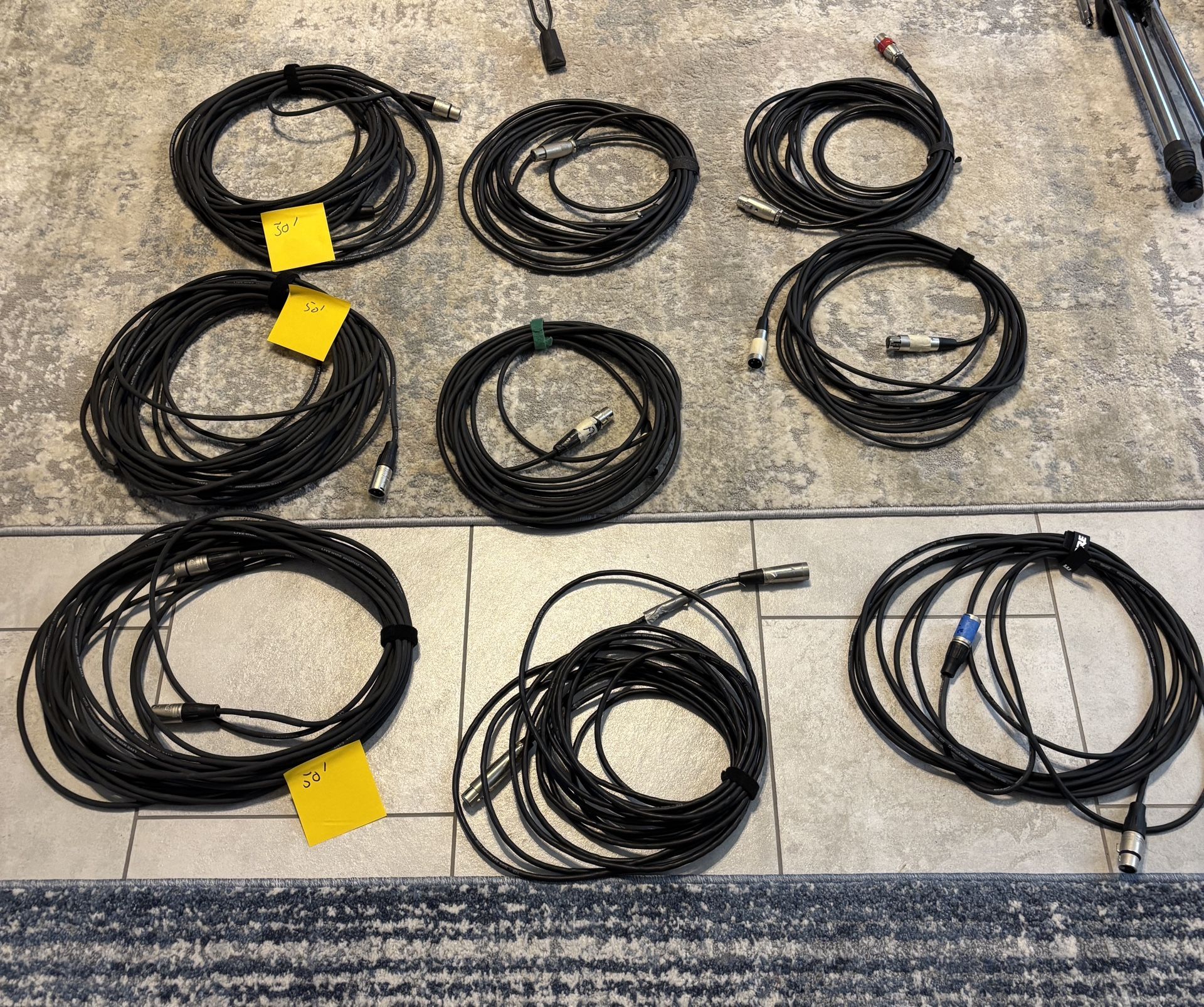 Assorted XLR Cables