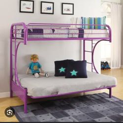 Twin Over A Full Futon Bunk Bed On Sale With Mattress 