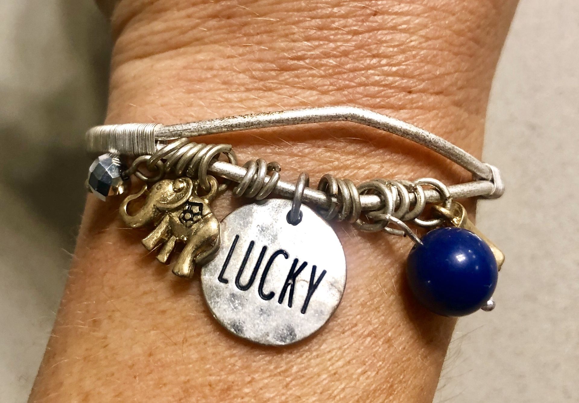 NWOT Lucky brand cuff charm bracelet.