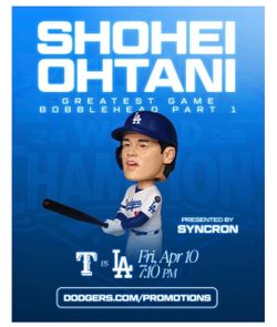 Shohei Ohtani “Greatest Game” Bobblehead Part 1 4/10/2026 * LA Dodgers * NEW