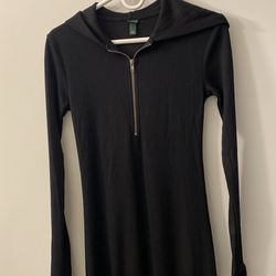 Black Hooded Dress