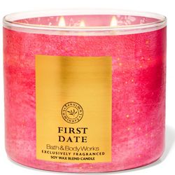 Bath And Body Works 3 Wick Candle First Date Scent
