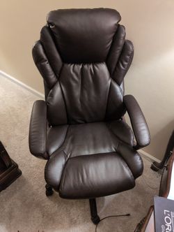 Office Chair - Brown Leather 