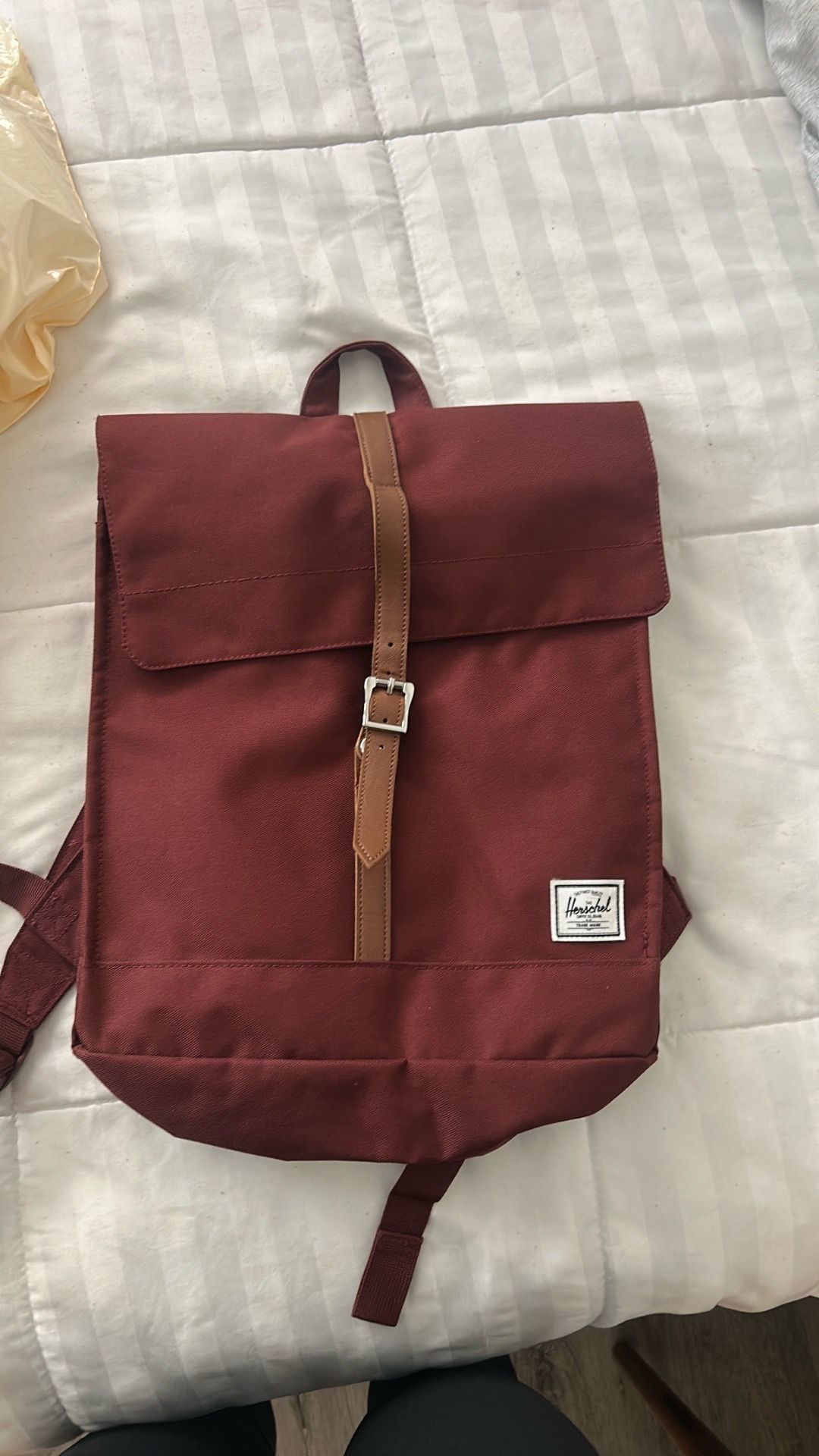 Burgundy Herschel backpack