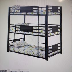 Twin Bunk Bed Convertible  To 3 Twin Beds