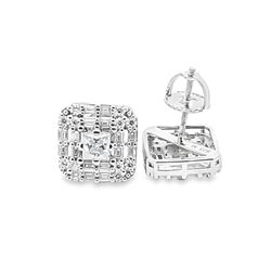 Sterling Silver VVS Moissanite 1.328 CTW Fancy Earring