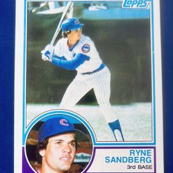 1983 Topps Ryne Sandberg Rookie Baseball Card 