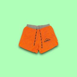 Nike Dri-Fit Running Shorts 5” Standard Fit Lined Trail Shorts Orange Mens Small