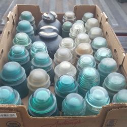 Glass insulators Collection vintage antique