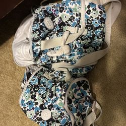Kipling Flower Tote Bag And Cooler Tote (2 Bags)