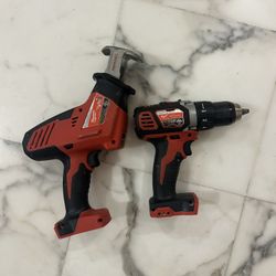 Milwaukee M18 Sawzall And Impact Drill