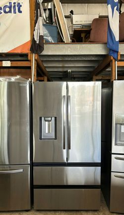 Samsung 4-Door Refrigerator (French Door Fridge with Drawer Freezer) Stainless Steel - Water Dispenser LED Lighting