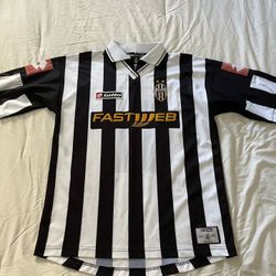 Authentic Vintage Juventus 2001-2002 Home Soccer Jersey Lotto Large