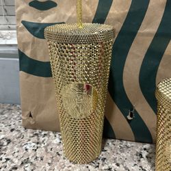 Gold Starbucks Tumbler